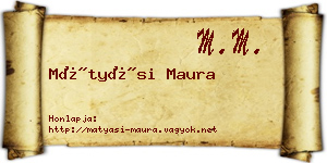 Mátyási Maura névjegykártya
